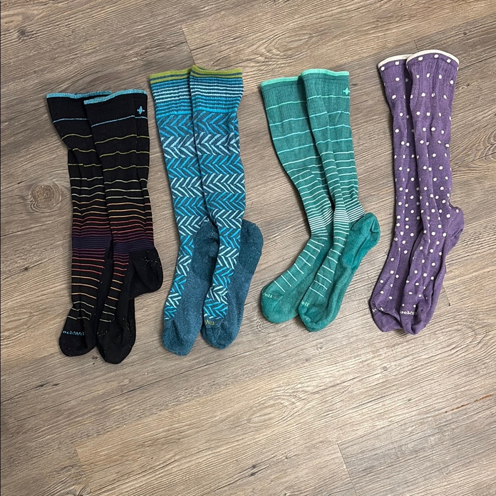Colorful Patterned Socks Sockwell Antiembolic Stockings Used once, size Medium